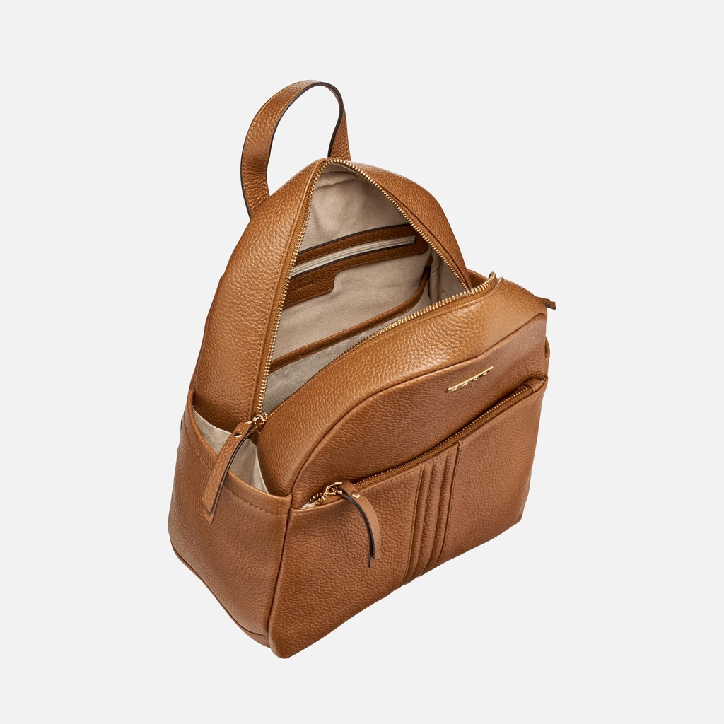 Sac &agrave; dos ELIEBETH BACKPACK FEMME Cognac - image number 3 | GEOX