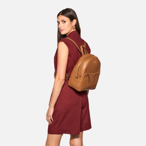 Sac &agrave; dos ELIEBETH BACKPACK FEMME Cognac - image number 5 | GEOX