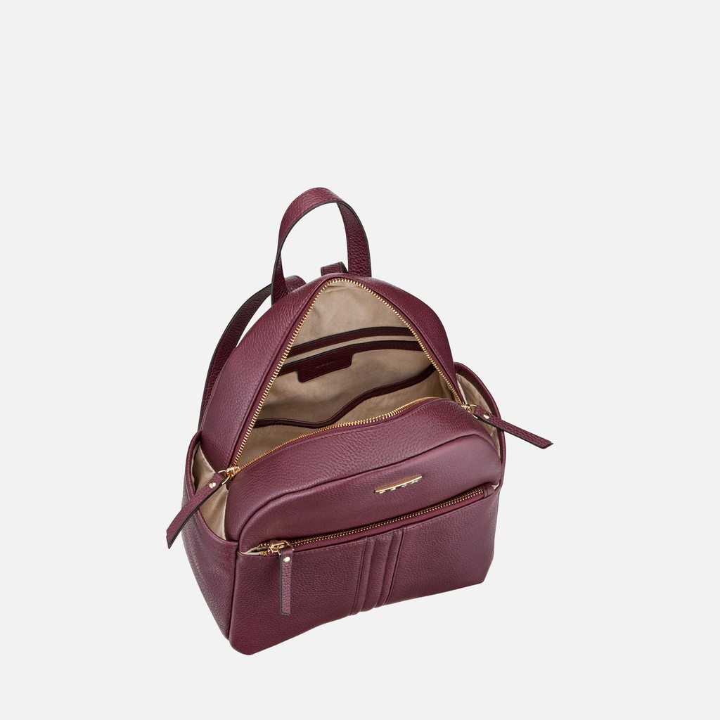 Zaino in pelle ELIEBETH BACKPACK DONNA Bordeaux - image number 3 | GEOX