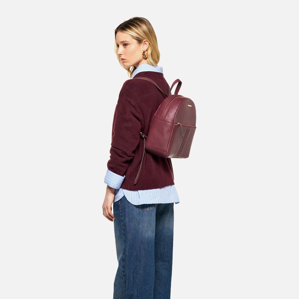 Zaino in pelle ELIEBETH BACKPACK DONNA Bordeaux - image number 5 | GEOX