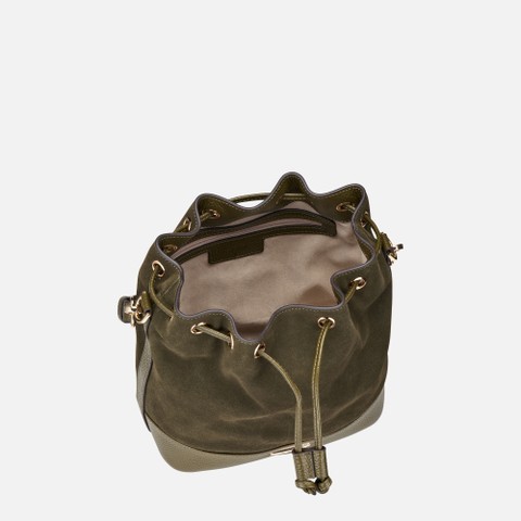 Bolso de cubo NALVIA BAG MUJER Verde militar - image number 4 | GEOX