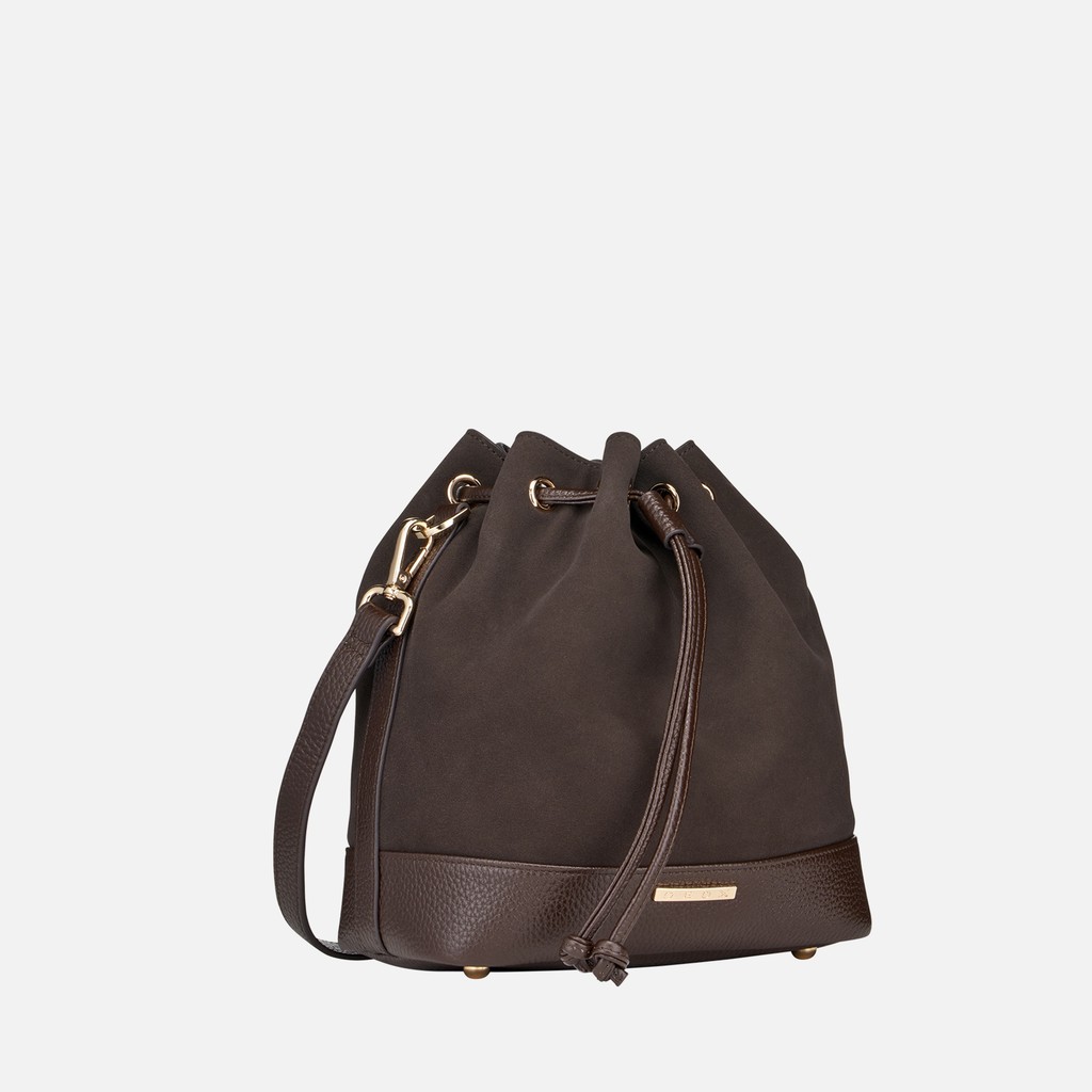 Bolso de cubo NALVIA BAG MUJER Marr&oacute;n - image number 1 | GEOX