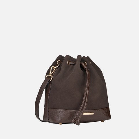 Bolso de cubo NALVIA BAG MUJER Marr&oacute;n - image number 1 | GEOX