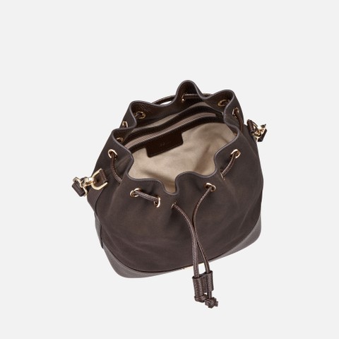 Bolso de cubo NALVIA BAG MUJER Marr&oacute;n - image number 3 | GEOX