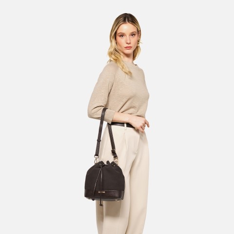 Bolso de cubo NALVIA BAG MUJER Marr&oacute;n - image number 5 | GEOX