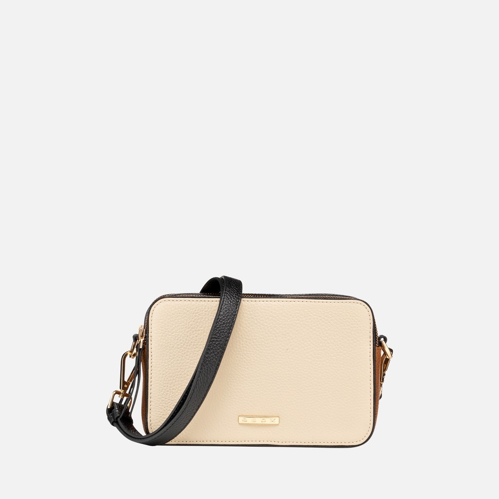 Umh&auml;ngetasche NORIZE BAG DAME Off-White/Cognac - image number 1 | GEOX