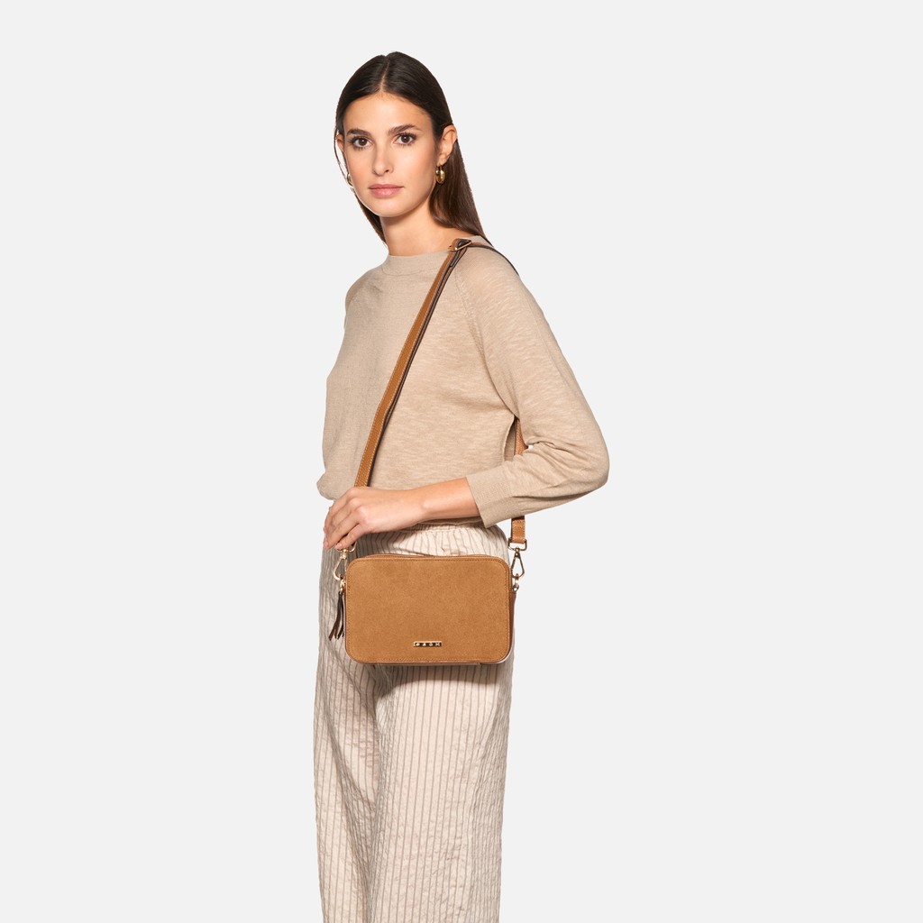 Cross-body bag NORIZE BAG WOMAN Cognac - image number 0 | GEOX