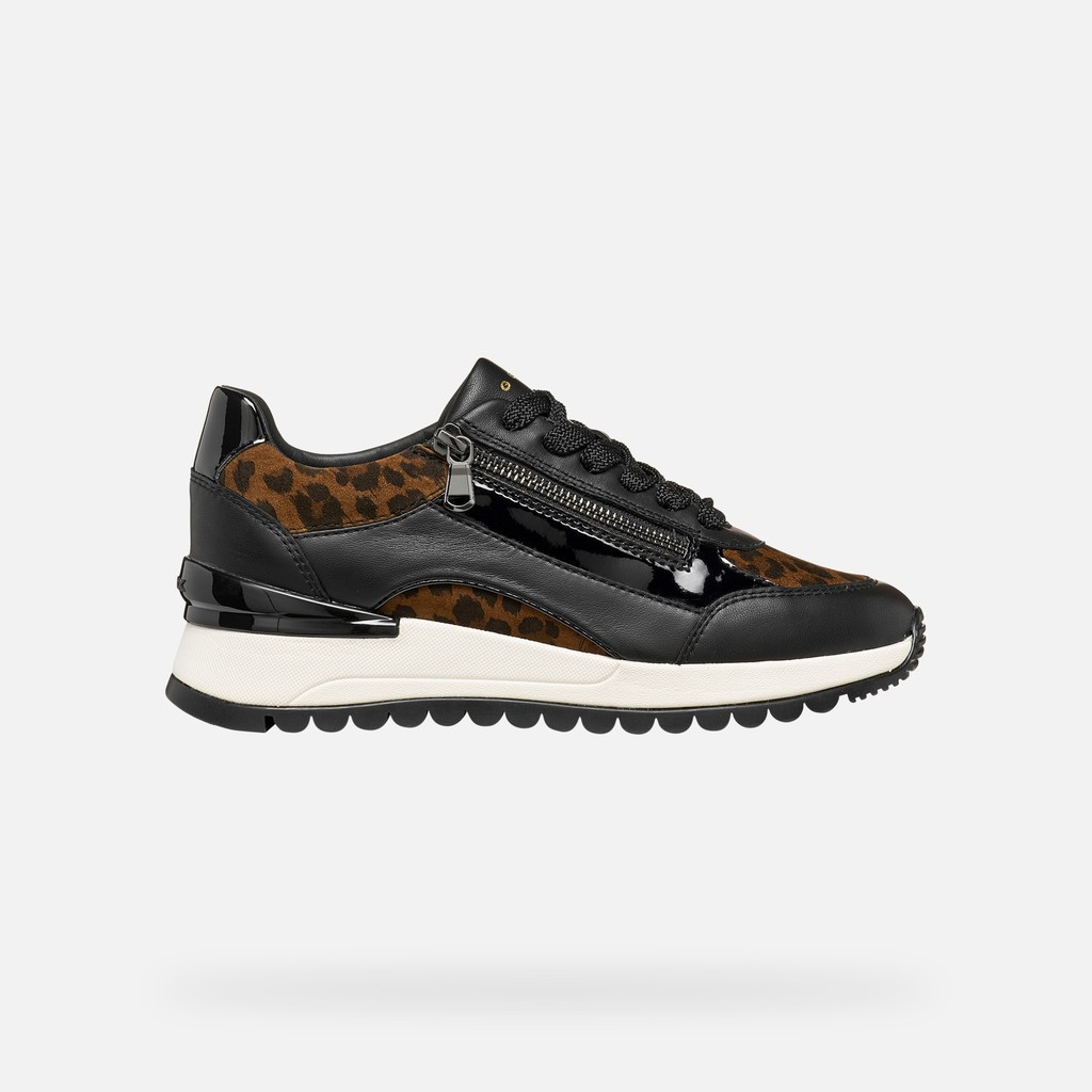 Low top sneakers DESYA WOMAN Black/Nut - image number 1 | GEOX
