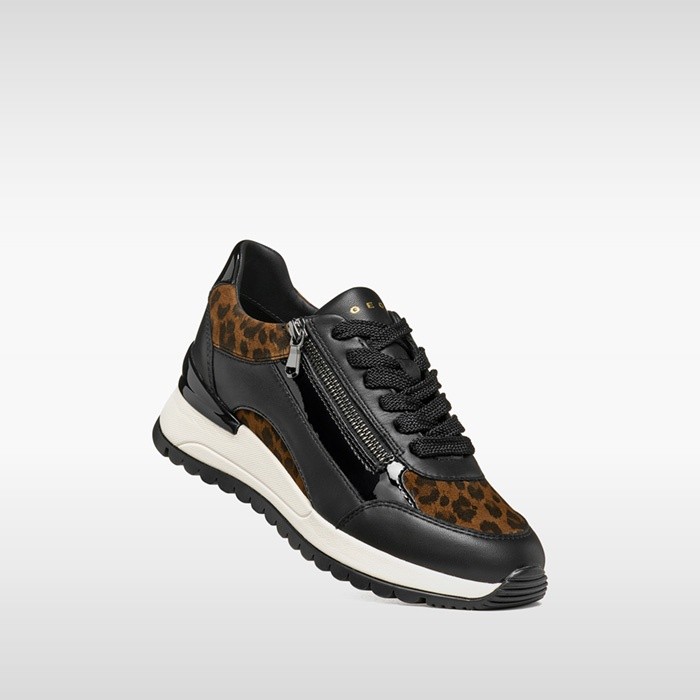 Low top sneakers DESYA WOMAN Black/Nut | GEOX