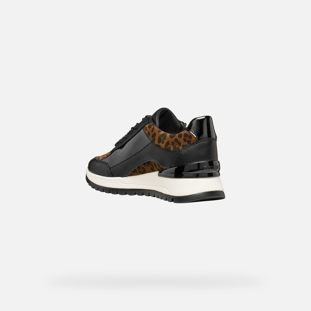 Low top sneakers DESYA WOMAN Black/Nut - image number 3 | GEOX