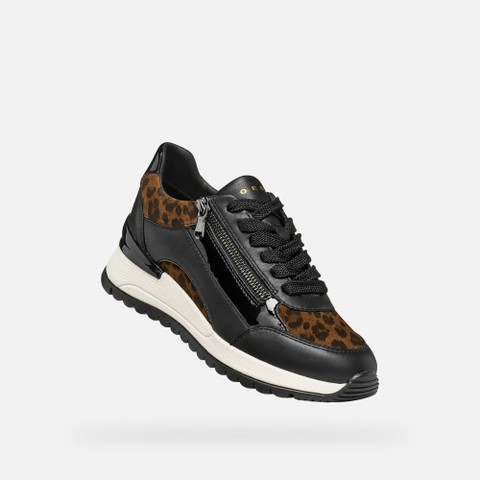Low top sneakers DESYA WOMAN Black/Nut - image number 4 | GEOX