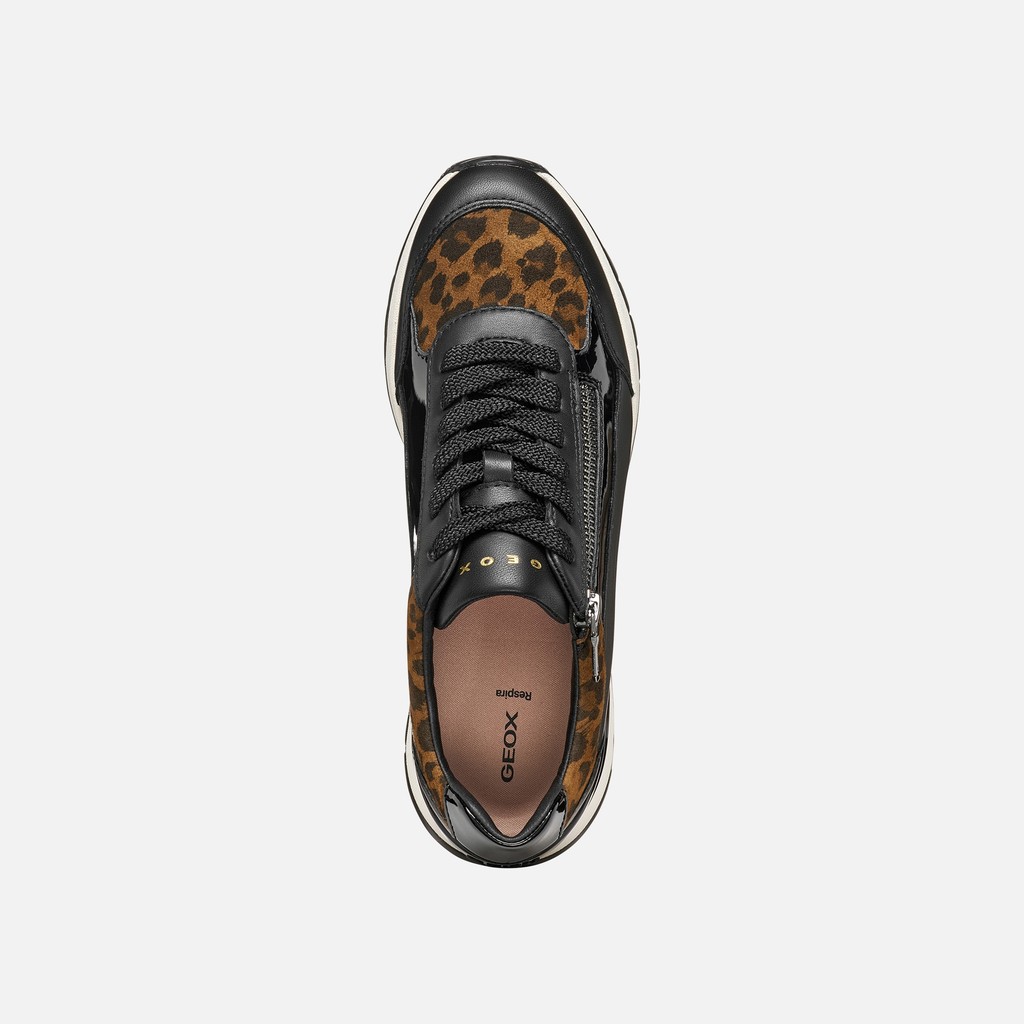 Low top sneakers DESYA WOMAN Black/Nut - image number 5 | GEOX