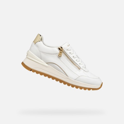 Wedge shoes DESYA WOMAN White/Light Gold - image number 0 | GEOX