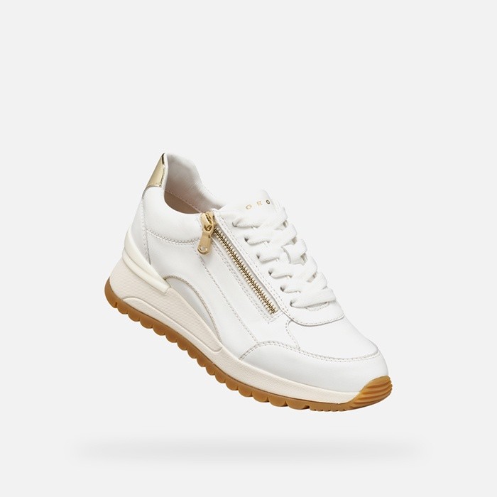 Wedge shoes DESYA WOMAN White/Light Gold | GEOX
