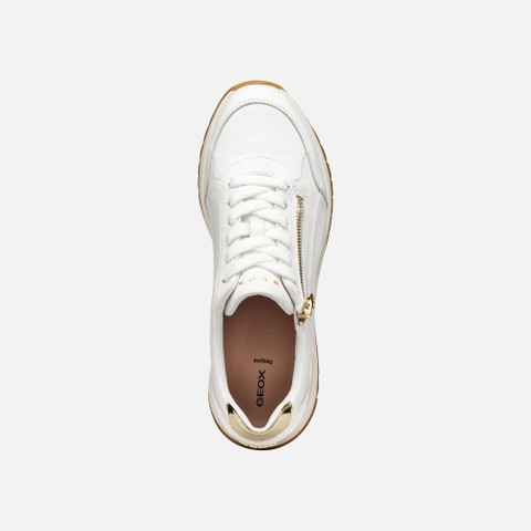 Wedge shoes DESYA WOMAN White/Light Gold - image number 5 | GEOX
