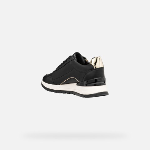 Wedge shoes DESYA WOMAN Black/Light Gold - image number 3 | GEOX