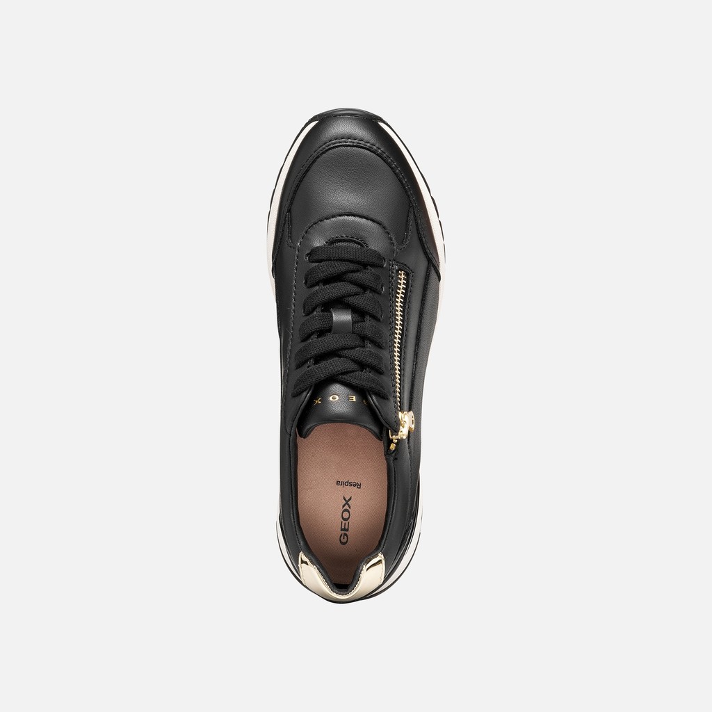 Wedge shoes DESYA WOMAN Black/Light Gold - image number 5 | GEOX