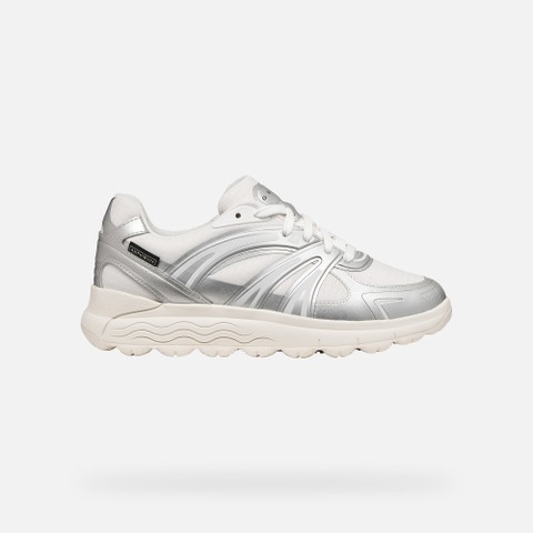Waterproof trainers SPHERICA 4X4 ABX WOMAN White/Silver - image number 3 | GEOX
