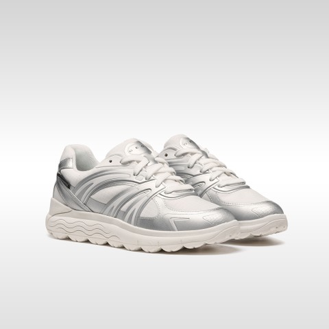 Waterproof trainers SPHERICA 4X4 ABX WOMAN White/Silver - image number 9 | GEOX