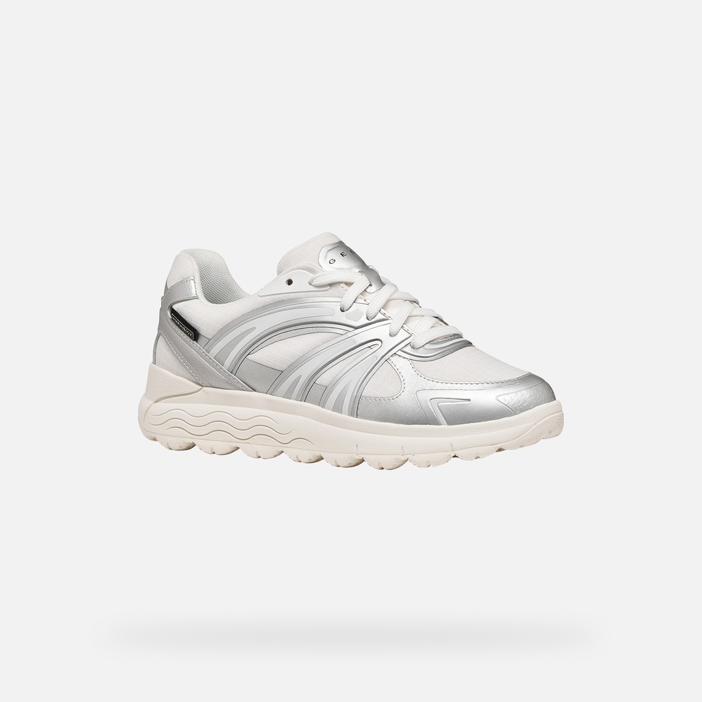 Waterproof trainers SPHERICA 4X4 ABX WOMAN White/Silver - image number 4 | GEOX