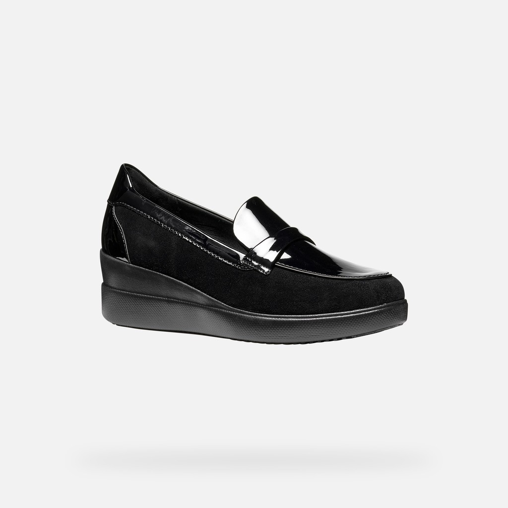 Mocassins en daim STARDUST FEMME Noir - image number 2 | GEOX