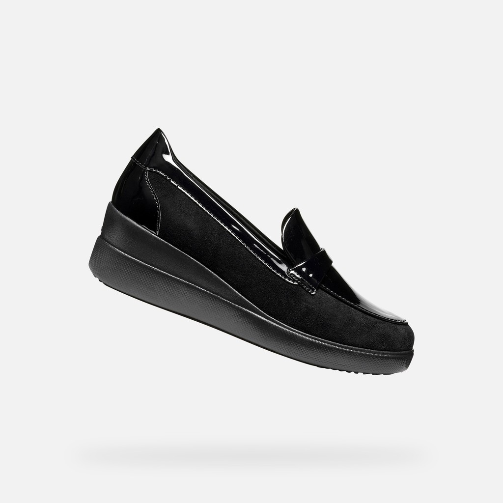 Mocassins en daim STARDUST FEMME Noir - image number 0 | GEOX