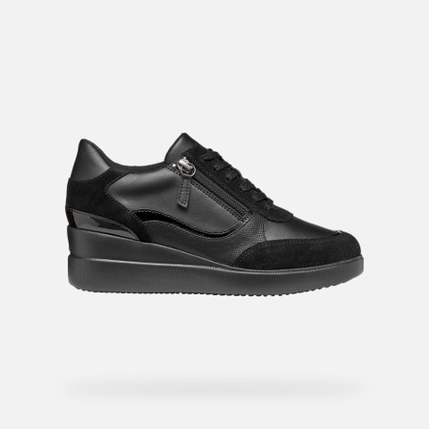 Wedge sneakers STARDUST WOMAN Black - image number 2 | GEOX
