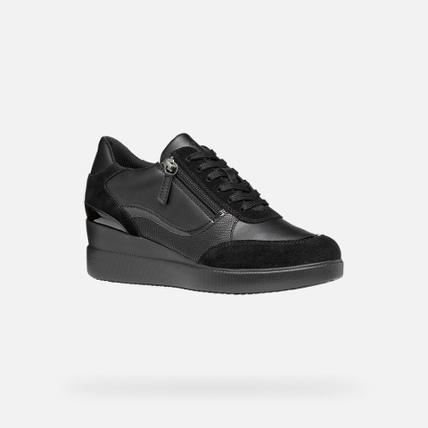 Wedge sneakers STARDUST WOMAN Black - image number 3 | GEOX
