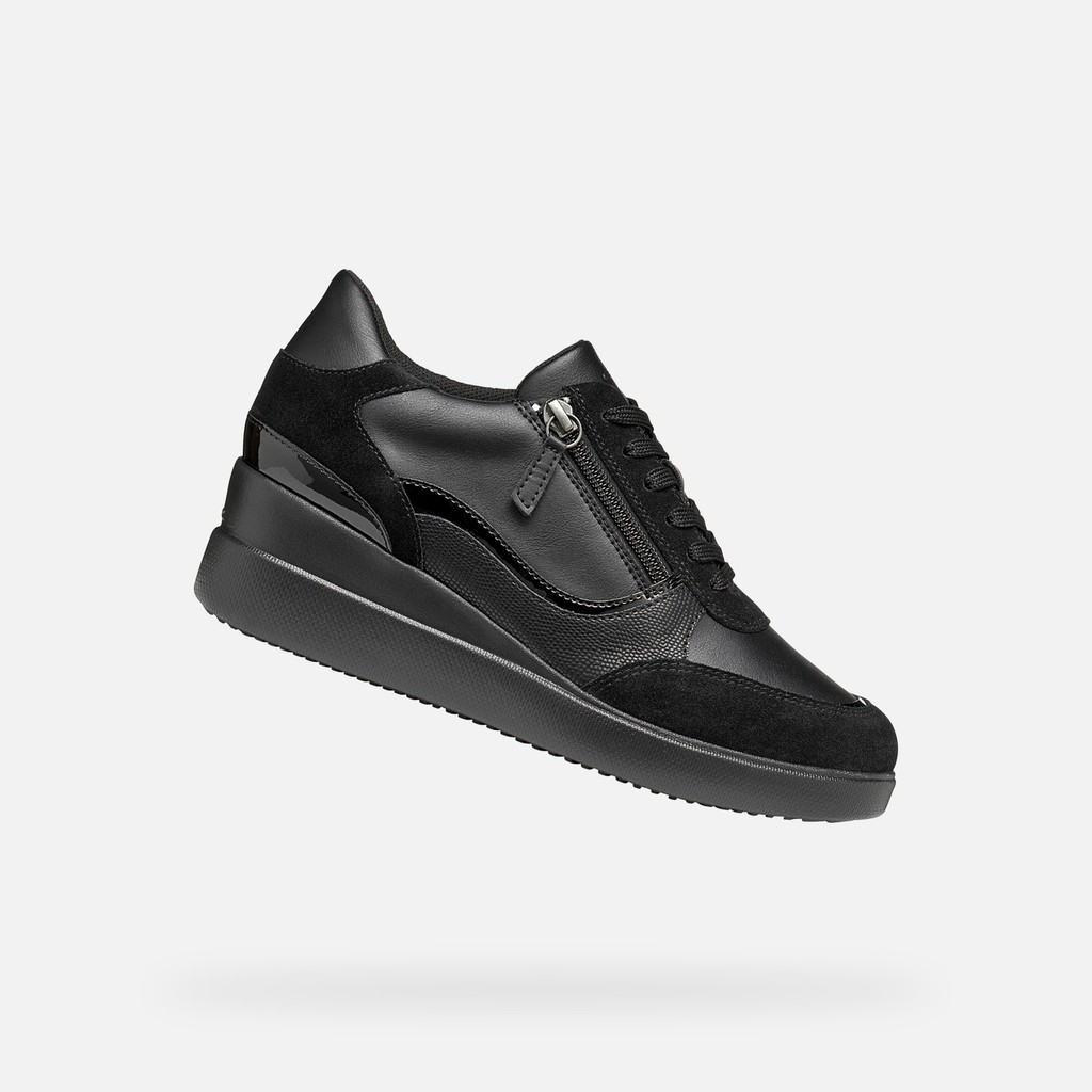 Wedge sneakers STARDUST WOMAN Black - image number 0 | GEOX