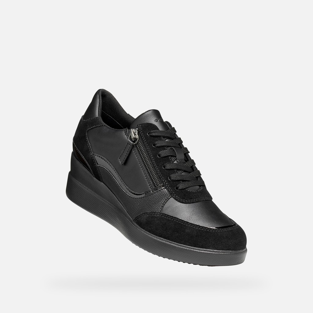 Wedge sneakers STARDUST WOMAN Black - image number 5 | GEOX