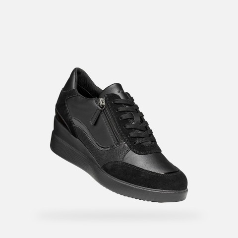 Wedge sneakers STARDUST WOMAN Black - image number 5 | GEOX