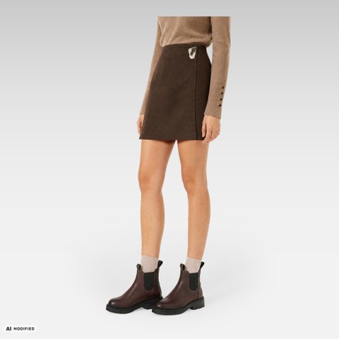 Chelsea boots SWELEN WOMAN Dark burgundy/Black - image number 1 | GEOX