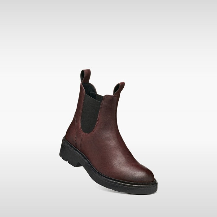 Chelsea boots SWELEN WOMAN Dark burgundy/Black | GEOX