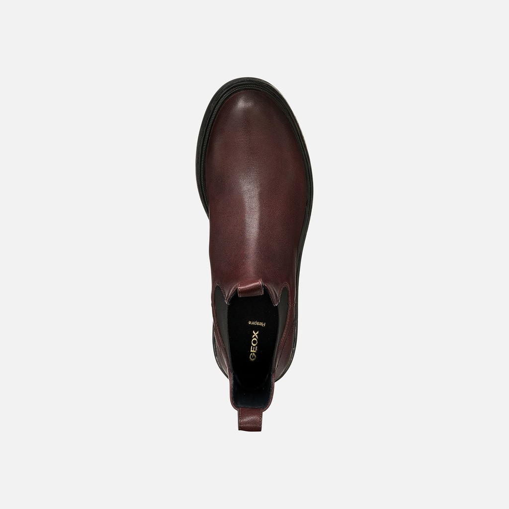 Chelsea boots SWELEN WOMAN Dark burgundy/Black - image number 6 | GEOX