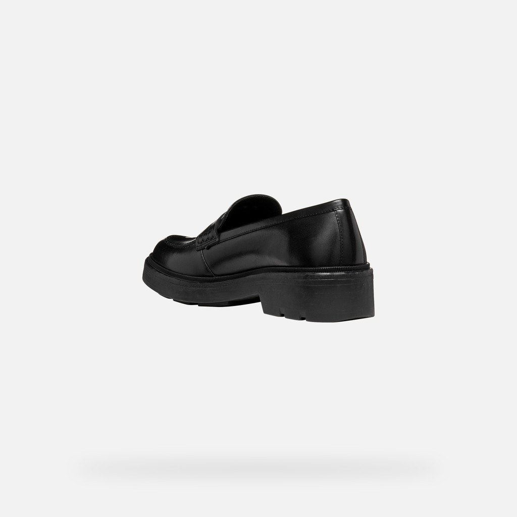 Leather loafers SWELEN WOMAN Black - image number 4 | GEOX