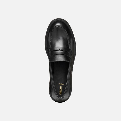 Leather loafers SWELEN WOMAN Black - image number 6 | GEOX