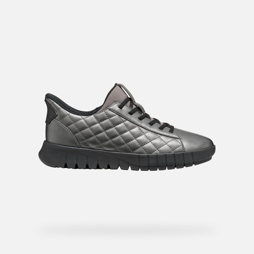 Baskets slip in FLEXTRIDE PLUS FEMME Gris graphite - image number 1 | GEOX