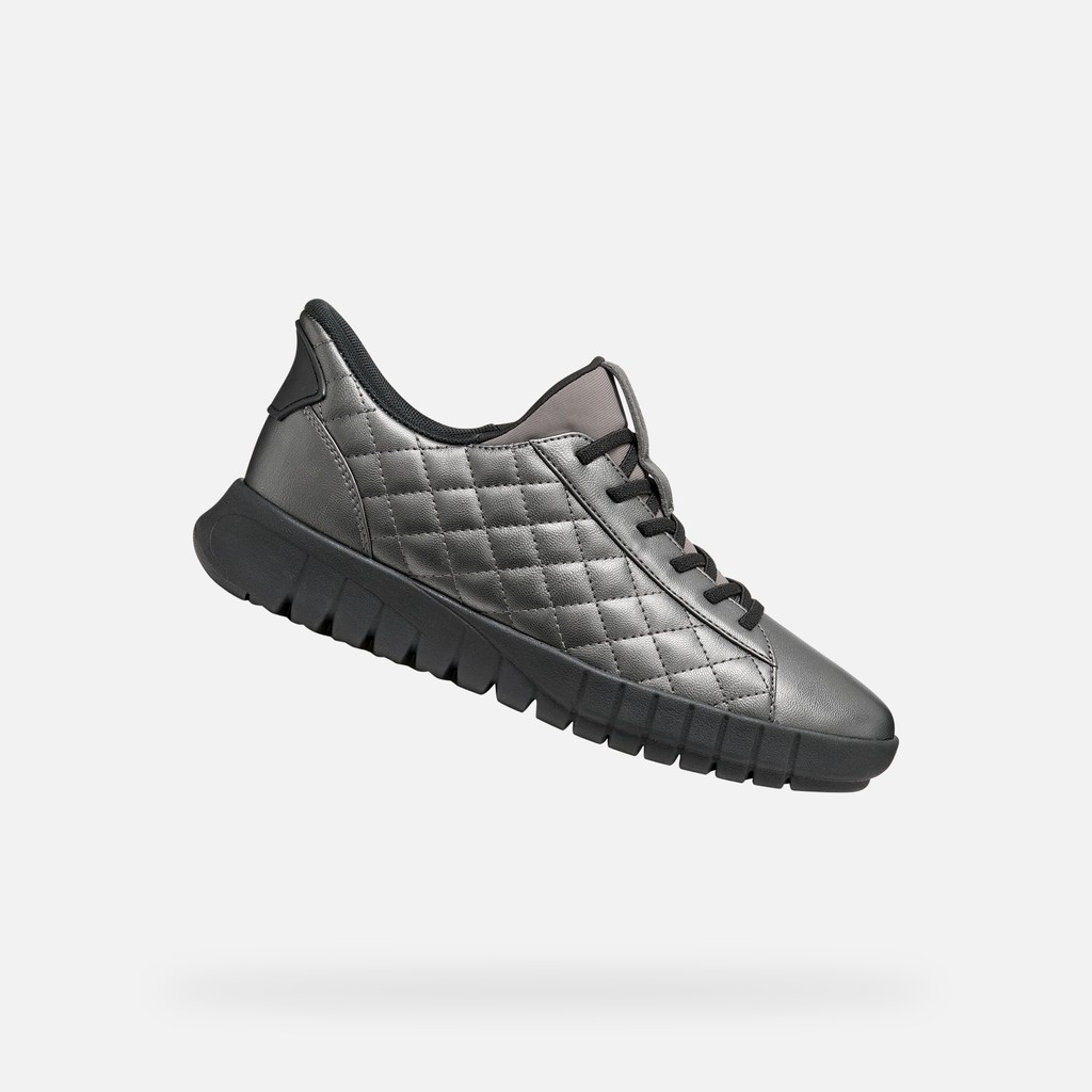 Baskets slip in FLEXTRIDE PLUS FEMME Gris graphite - image number 0 | GEOX