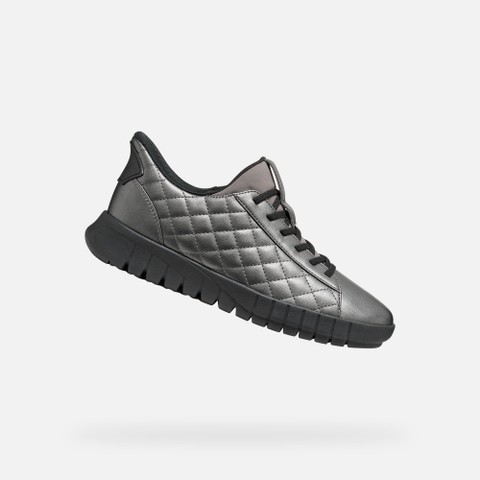 Baskets slip in FLEXTRIDE PLUS FEMME Gris graphite | GEOX