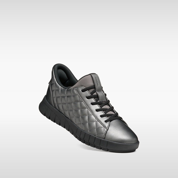 Baskets slip in FLEXTRIDE PLUS FEMME Gris graphite - image number 4 | GEOX