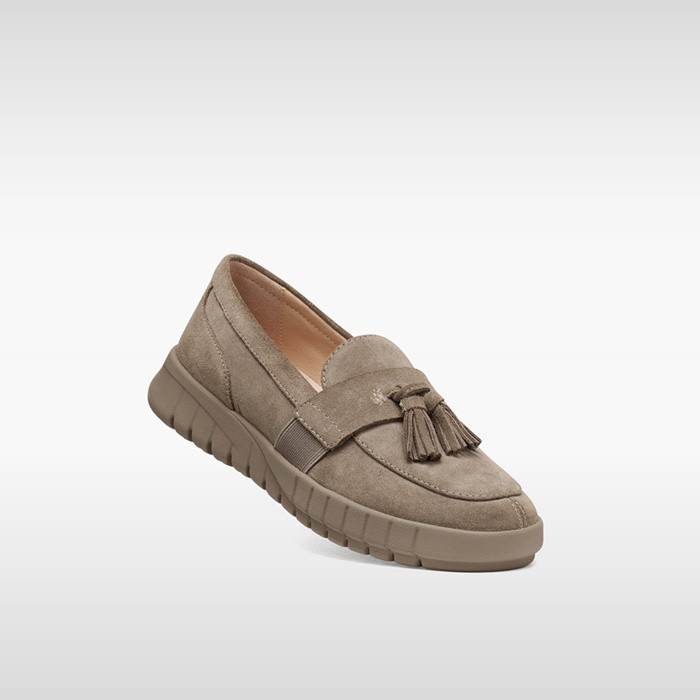 Suede loafers FLEXTRIDE WOMAN Dove grey | GEOX
