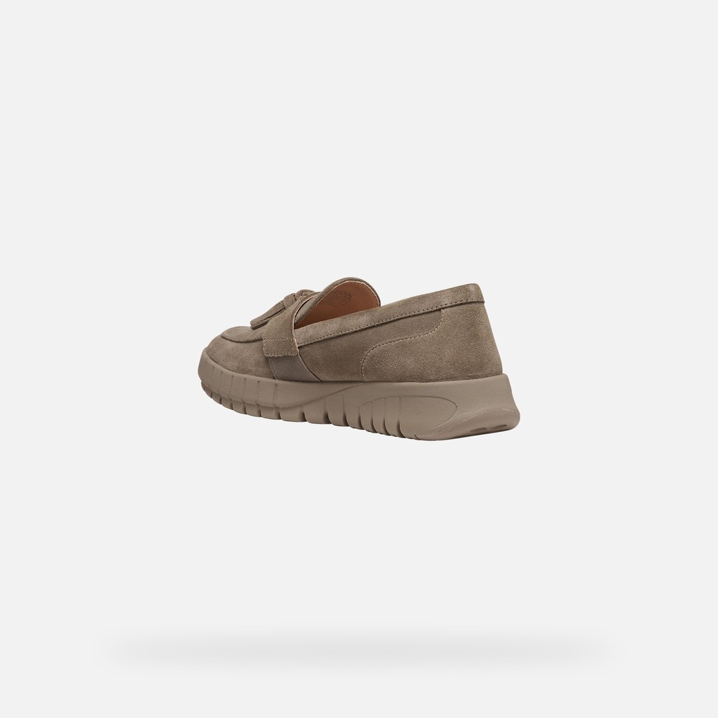 Suede loafers FLEXTRIDE WOMAN Dove grey - image number 3 | GEOX