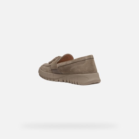 Suede loafers FLEXTRIDE WOMAN Dove grey - image number 3 | GEOX