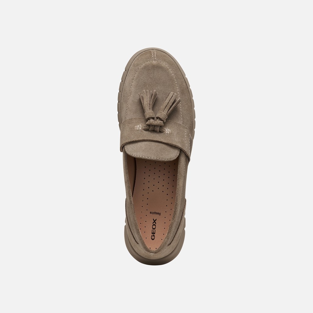Suede loafers FLEXTRIDE WOMAN Dove grey - image number 5 | GEOX