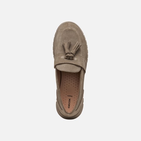 Suede loafers FLEXTRIDE WOMAN Dove grey - image number 5 | GEOX