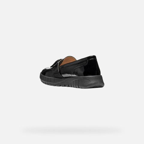 Leather loafers FLEXTRIDE WOMAN Black - image number 4 | GEOX