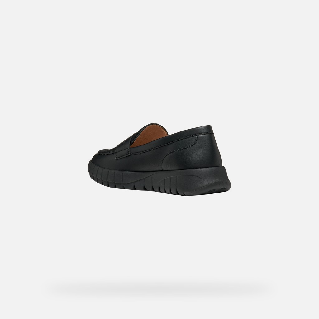 Leather loafers FLEXTRIDE WOMAN Black - image number 3 | GEOX
