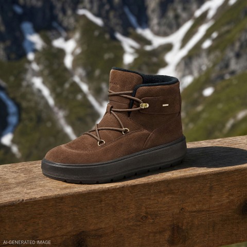 Botins imperme&aacute;veis KAULA ABX MULHER Castanho escuro - image number 10 | GEOX