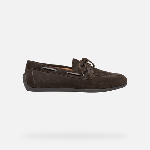 Suede loafers ADDISSE WOMAN Chocolate - image number 1 | GEOX