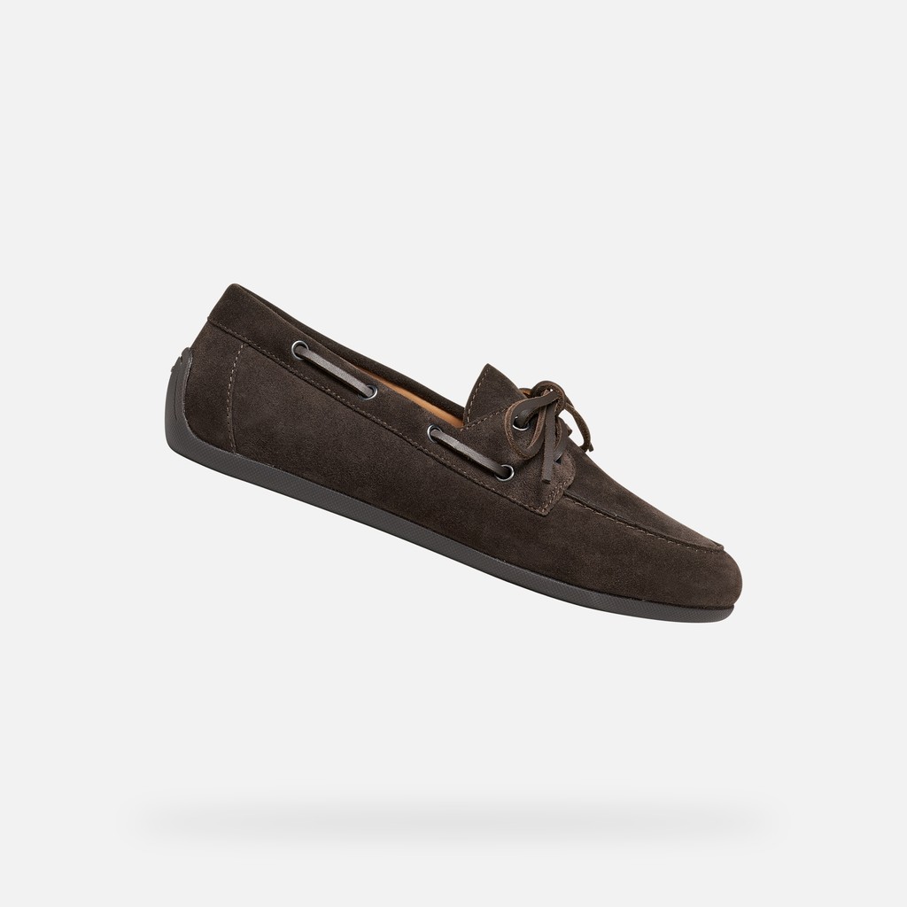 Suede loafers ADDISSE WOMAN Chocolate - image number 0 | GEOX